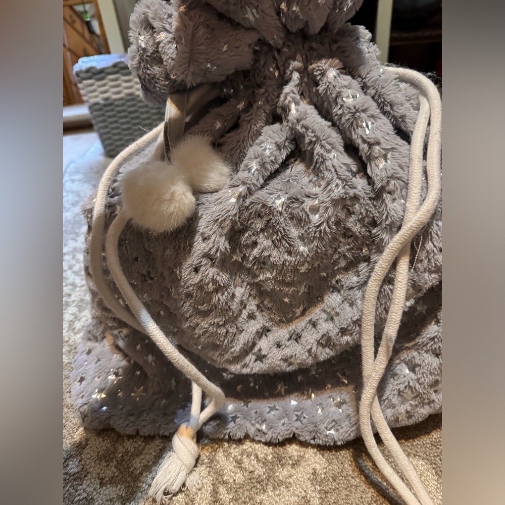 Gray Star Patterned Drawstring Bag⭐️ - Picture 10 of 12